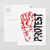 CARTE POSTALE PROTESTATION (Devant / Derrière)