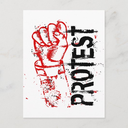 CARTE POSTALE PROTESTATION (Devant)