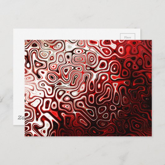 Carte Postale Protoplasme conception numérique abstraite (Devant / Derrière)