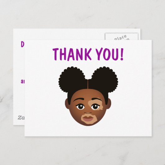 Carte Postale #Proud2BNaturalMe Choose-My-Complexion Merci (Devant / Derrière)