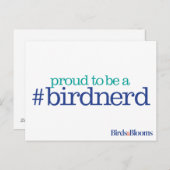 Carte Postale Proud to be a bird nerd (Devant / Derrière)