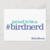Carte Postale Proud to be a bird nerd (Devant)