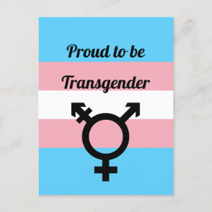 Carte Postale Proud to be transgenre Pride