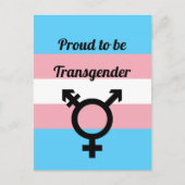 Carte Postale Proud to be transgenre | Pride (Devant)
