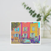 CARTE POSTALE PROVENCE, FRANCE/ BÂTIMENTS COLORÉS (Debout devant)