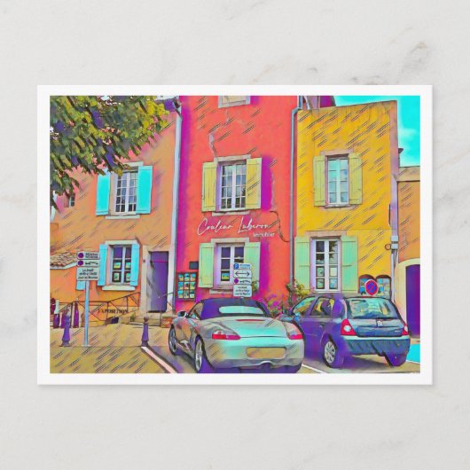 CARTE POSTALE PROVENCE, FRANCE/ BÂTIMENTS COLORÉS (Devant)