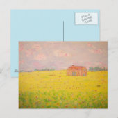 Carte Postale provence france gîte avec terrain de tournesol (Devant / Derrière)