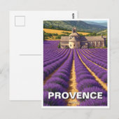 Carte Postale Provence France Lavande Champs Abbaye de Sénanque (Devant / Derrière)