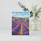Carte Postale Provence France Lavender Fields Voyage (Debout devant)