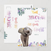 Carte Postale Proverbe 3:6 Faites confiance à l'Éternel avec tou (Devant / Derrière)