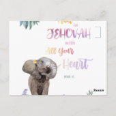 Carte Postale Proverbe 3:6 Faites confiance à l'Éternel avec tou (Dos)