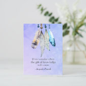 Carte Postale Proverbe amérindien Arapaho avec des plumes (Debout devant)