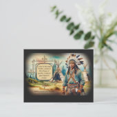Carte Postale Proverbe amérindien - écoutez le vent (Debout devant)