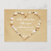 Carte postale Proverbe Coeur Seashell (Devant)