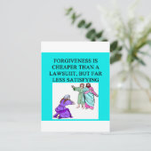 Carte Postale proverbe d'avocat drôle (Debout devant)