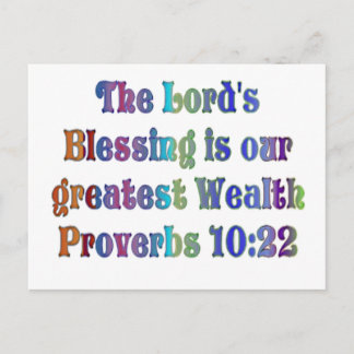 Carte Postale Proverbes 10:22