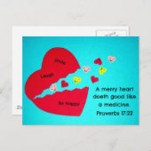 Carte Postale Proverbes 17:22 (Devant / Derrière)