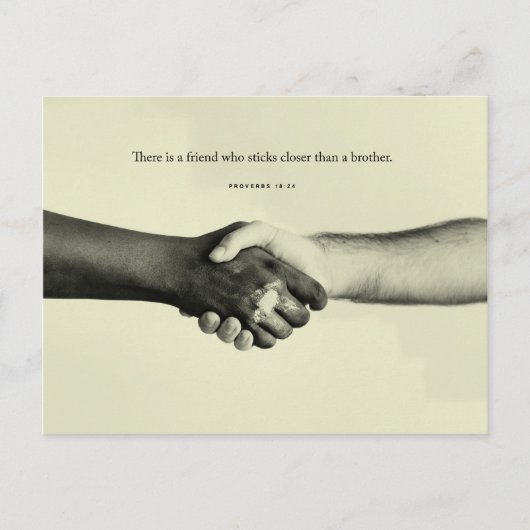 Carte Postale Proverbes 18:24 - Amitié (Devant)