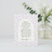 Carte Postale Proverbes 3:3–4 Écriture florale (Debout devant)