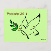 Carte Postale Proverbes 3:3-4 Fidélité Verset biblique à mémoris (Dos)