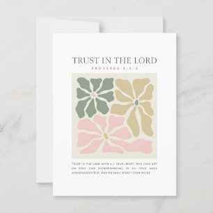 Carte Postale Proverbes 3:5-6 Confiance dans le Seigneur