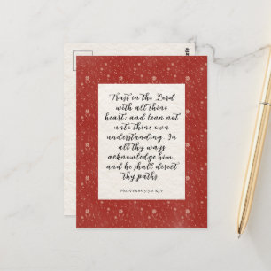 Carte Postale Proverbes 3:5-6 KJV Bible Verbe Image