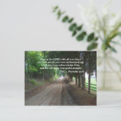 Carte Postale Proverbes 3:5-6 Poster de la Bible chrétienne (Debout devant)