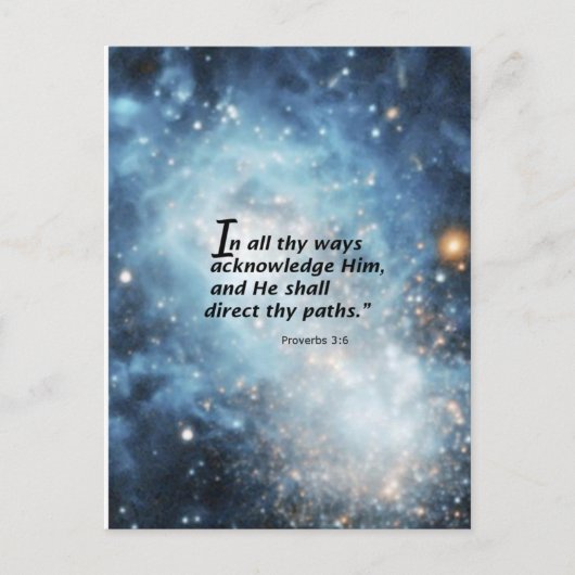 Carte Postale Proverbes 3:6 (Devant)