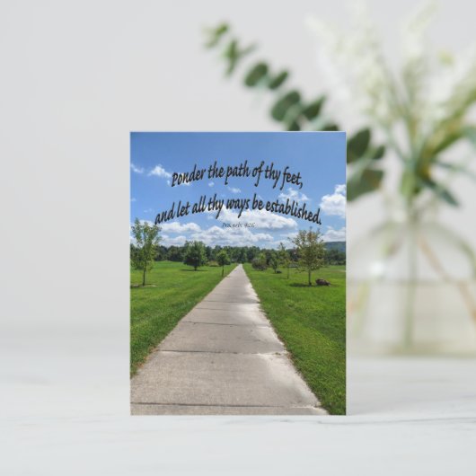 Carte Postale Proverbes 4:26 (Debout devant)