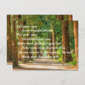 Carte Postale Proverbes de versets bibliques 4:25-27 (Devant / Derrière)