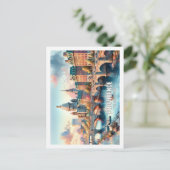 Carte Postale Providence Rhode Island US Famous Place aquarelle (Debout devant)