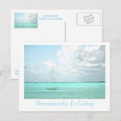 Carte postale, "PROVIDENCIALES VOUS APPELLE"/VOILI (Devant / Derrière)