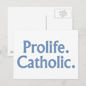 Carte Postale Provie. Catholique. (Devant / Derrière)