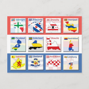 Carte Postale Provinces néerlandaises