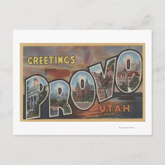 Carte Postale Provo, UtahGrandes lettres ScènesProvo, UT 2 (Devant)