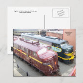 Carte Postale PRR E8A 5809 et ERIE E8A 833 à Steamtown (Devant / Derrière)