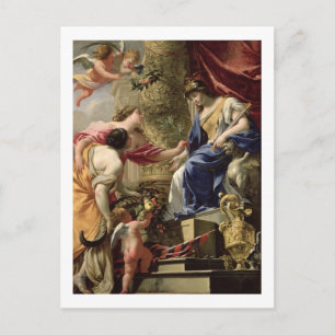 Carte Postale Prudence Leading Peace and Abundance, c.1645