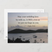 Carte Postale Ps. 33:22 Que ton amour indéfectible soit avec nou (Devant / Derrière)