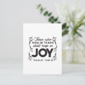 Carte Postale Psalm 126:5 Scripture Typography – Reap in Joy (Debout devant)