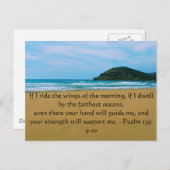 Carte Postale Psalm 139: 9-10 BEAUTIFUL BIBLICAL QUOTATION (Devant / Derrière)
