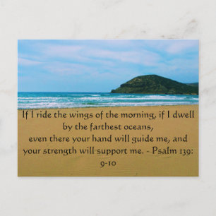 Carte Postale Psalm 139: 9-10 BEAUTIFUL BIBLICAL QUOTATION