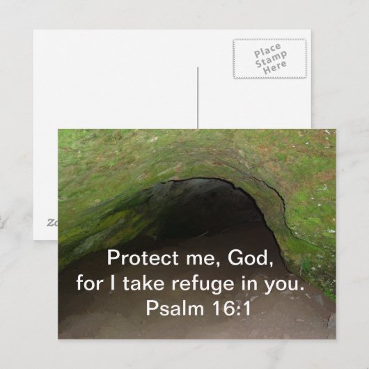 CARTE POSTALE PSALM 16:1 (Devant / Derrière)