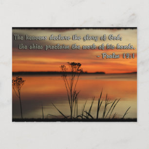CARTE POSTALE PSALM 19:1 BIBLE SCRIPTURE HEAVENS DÉCLARE GLOIRE