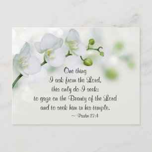 Carte Postale Psalm 27:4 One thing I ask from the Lord, Bible