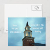 Carte Postale Psaume 100:2 Servez le Seigneur avec joie... (Devant / Derrière)