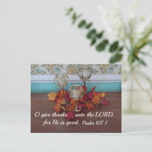 Carte Postale Psaume 107:1 O Remerciez le Seigneur, car Il est (Debout devant)