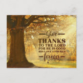 Carte Postale Psaume 107:1 Rendez grâce au SEIGNEUR Action de gr (Devant)