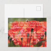 Carte Postale Psaume 112 - Béni est l'homme .... (Devant / Derrière)