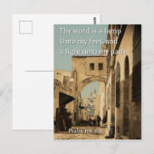 Carte Postale Psaume 119 - 105 en Via Dolorosa, Jérusalem (Devant / Derrière)