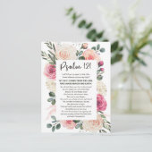 Carte Postale Psaume 121 Je lèverai mes yeux Bible florale (Debout devant)